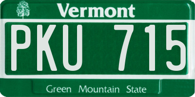 VT license plate PKU715