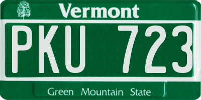 VT license plate PKU723