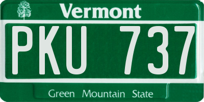 VT license plate PKU737