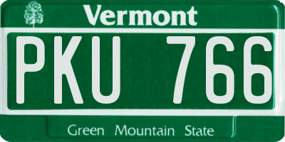 VT license plate PKU766