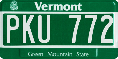 VT license plate PKU772