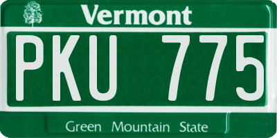VT license plate PKU775