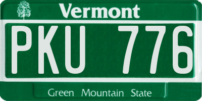 VT license plate PKU776