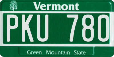 VT license plate PKU780