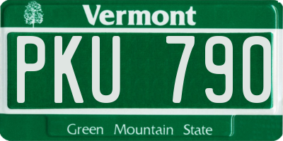 VT license plate PKU790