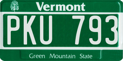 VT license plate PKU793