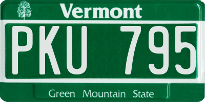 VT license plate PKU795