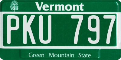 VT license plate PKU797