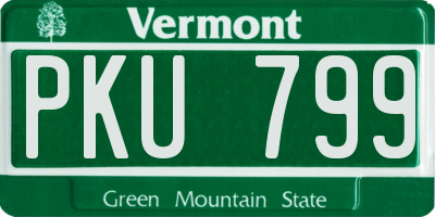 VT license plate PKU799