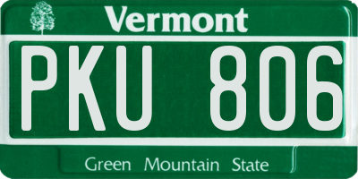VT license plate PKU806