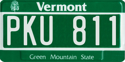 VT license plate PKU811