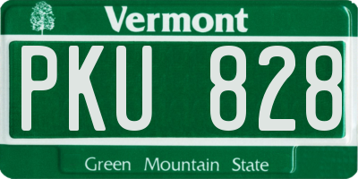 VT license plate PKU828