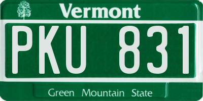 VT license plate PKU831
