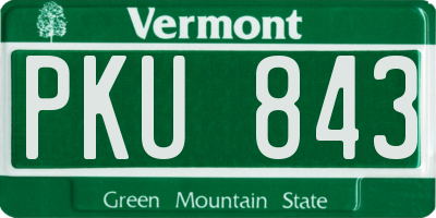 VT license plate PKU843
