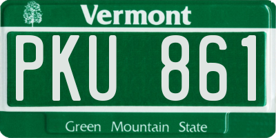 VT license plate PKU861