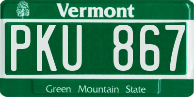 VT license plate PKU867
