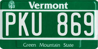 VT license plate PKU869