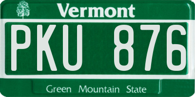 VT license plate PKU876