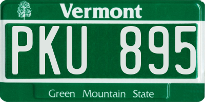 VT license plate PKU895