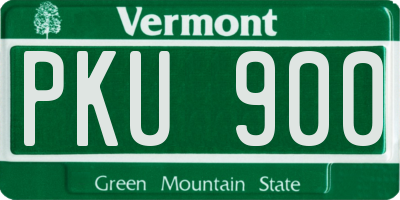 VT license plate PKU900