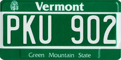VT license plate PKU902