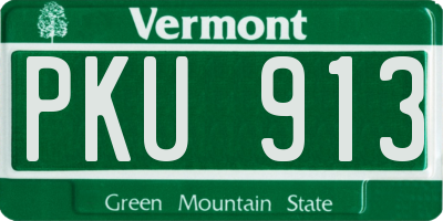VT license plate PKU913
