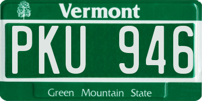 VT license plate PKU946