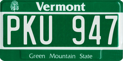 VT license plate PKU947