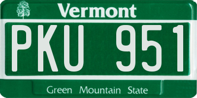 VT license plate PKU951
