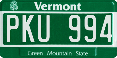 VT license plate PKU994
