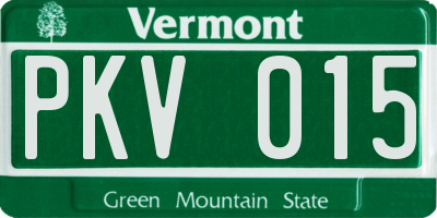 VT license plate PKV015