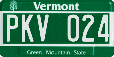 VT license plate PKV024