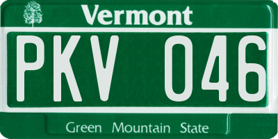 VT license plate PKV046