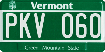 VT license plate PKV060