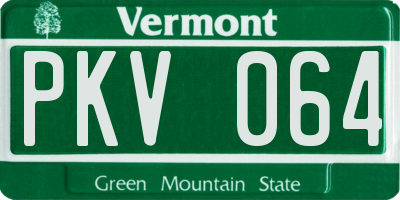 VT license plate PKV064