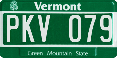 VT license plate PKV079