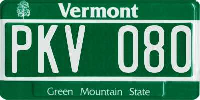 VT license plate PKV080