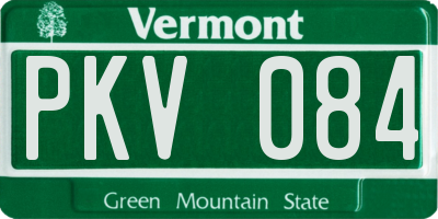 VT license plate PKV084