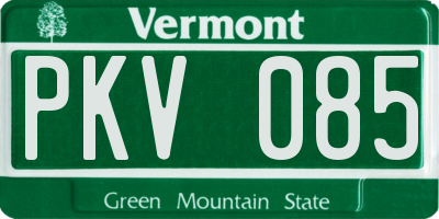 VT license plate PKV085