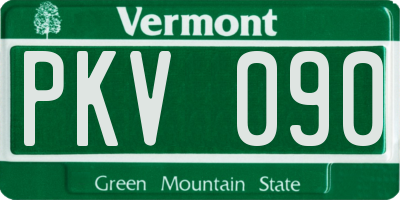 VT license plate PKV090