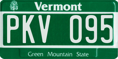 VT license plate PKV095