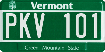 VT license plate PKV101