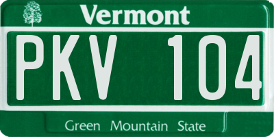 VT license plate PKV104