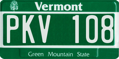 VT license plate PKV108