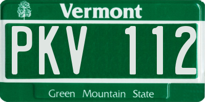 VT license plate PKV112