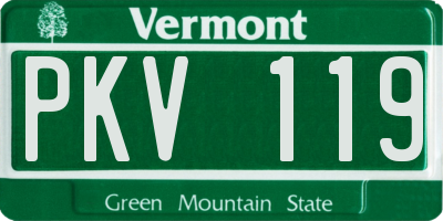 VT license plate PKV119