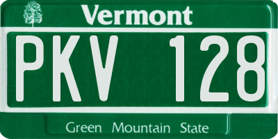 VT license plate PKV128