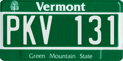 VT license plate PKV131