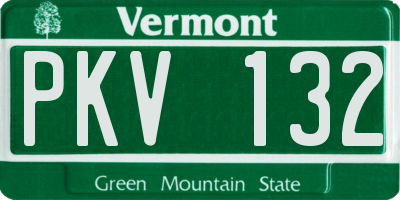 VT license plate PKV132