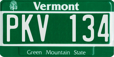 VT license plate PKV134